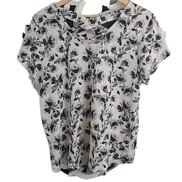 EUC StitchFix Bobeau smoky floral top size XXL - Picture 1 of 8